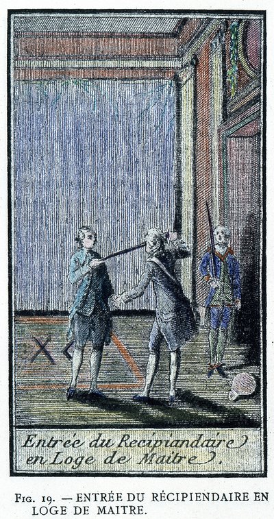 Entrée du Récepteur dans la Loge du Maître - d