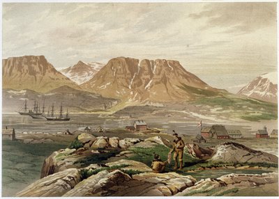 Esquimaux et établissement - dans « Les rivages de la mer polaire, récit d