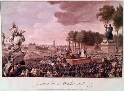 Exécution de Marie-Antoinette: la reine Marie-Antoinette sur l