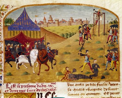 Exécution des traîtres Miniature tirée du « Livre des Faits d