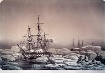 Expéditions en Antarctique (pôle sud) : le navire « Astrolabe » (nouveau nom du « Shell ») de Jules Dumont d