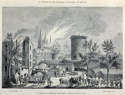 Incendie de la Cathédrale Saint-André, Bordeaux, 25 août - Unknown artist