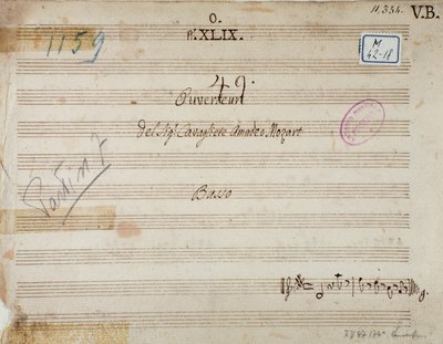 Première page de Mithridate, roi du Pont, opéra de Mozart (1770) - Unknown artist