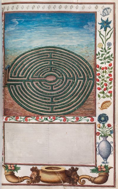 Florilegium : jardin labyrinthe (page 15 recto) - Unknown artist