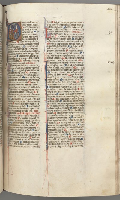 Fol. 233r, Psaume 109, initiale D historiée, Dieu le Père et le Fils, le Saint-Esprit entre eux - Unknown artist