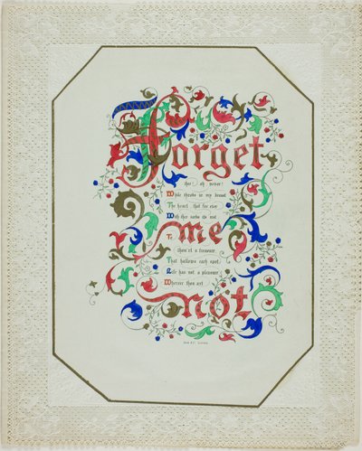 Forget Me Not (valentine) - Unknown artist