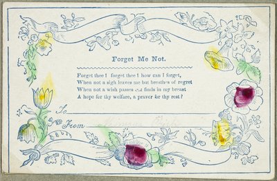 Forget Me Not (valentine) - Unknown artist