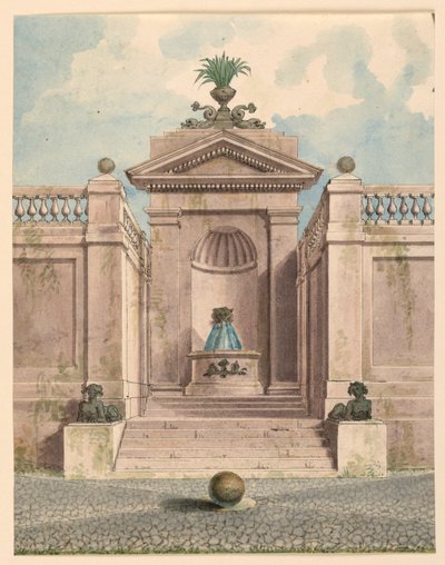 Fontaine dans une niche - Unknown artist