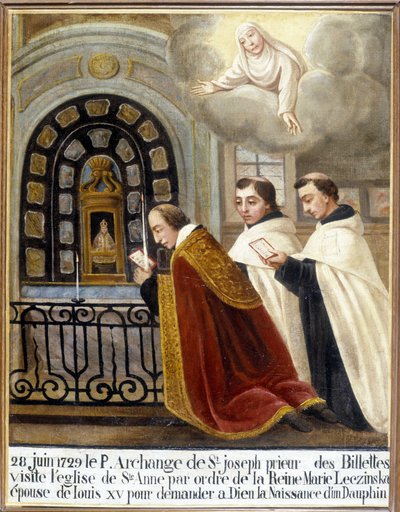 Frère Archangel de Saint-Joseph, Prieur des Billettes, visite l