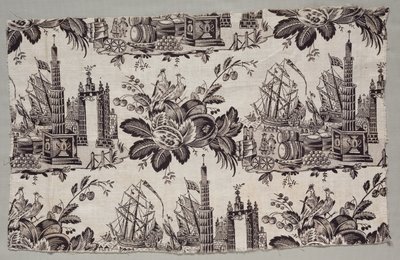 Fragment de coton imprimé à la planche de bois - Unknown artist