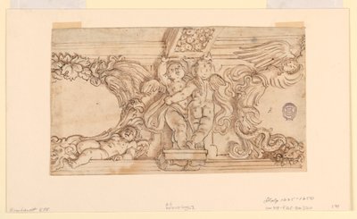 Frise avec putti et médaillons - Unknown artist