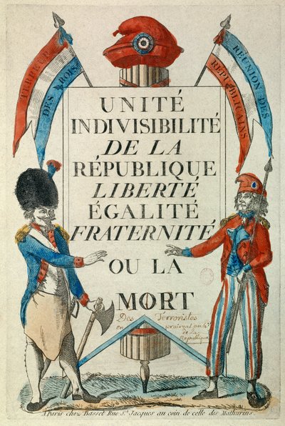 Révolution française : Unité, indivisibilité de la République. Liberté, Égalité, Fraternité ou la mort - Unknown artist