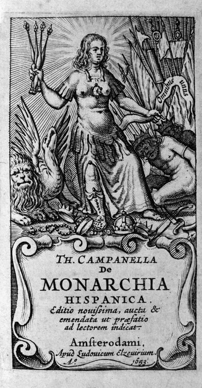 Frontispice de « De monarchia hispanica » (La monarchie d