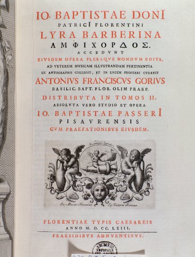 Frontispice de La Lyra Barberina (gravure) - Unknown artist