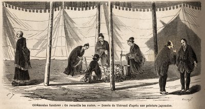 Cérémonies funéraires : après incinération, collecte des restes - Unknown artist
