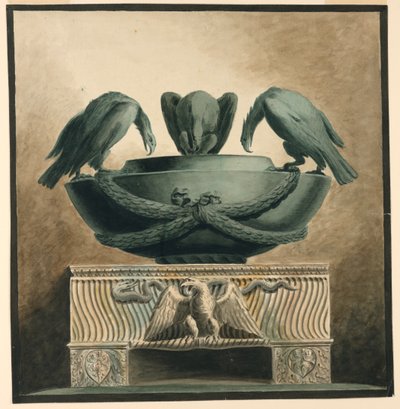 Vase funéraire avec trois - Unknown artist