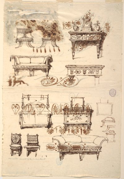 Dessins de meubles - Unknown artist