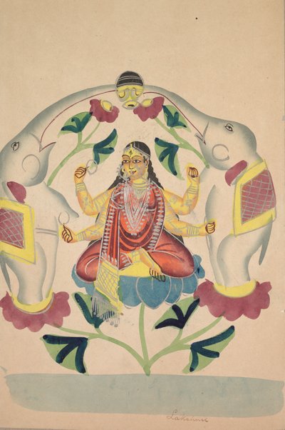 Gajalakshmi : Lakshmi avec des éléphants - Unknown artist