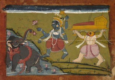 Gajendra Moksha : Le Salut du Roi des Éléphants - Unknown artist