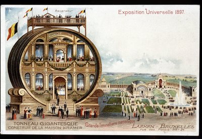 Tonneau gigantesque - Maison Kramer - Exposition universelle de 1897 à Bruxelles - Unknown artist