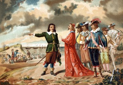 Girard DESARGUES mathématicien français (1591-1661) au siège de La Rochelle avec Richelieu en 1627 - Unknown artist