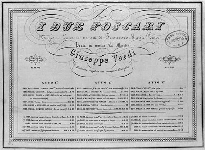 Giuseppe Verdi : partition pour piano de l