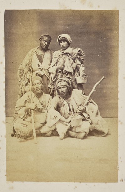 [Portrait de groupe de quatre paysans] - Unknown artist