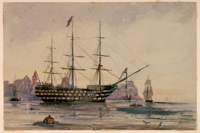 HMS Victory, port de Portsmouth, 24 octobre 1858 - Unknown artist