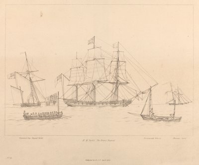 Yacht de Sa Majesté Le Prince Régent et son canot - Unknown artist