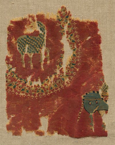 Suspension avec rondeau feuillagé et cavalier - Unknown artist