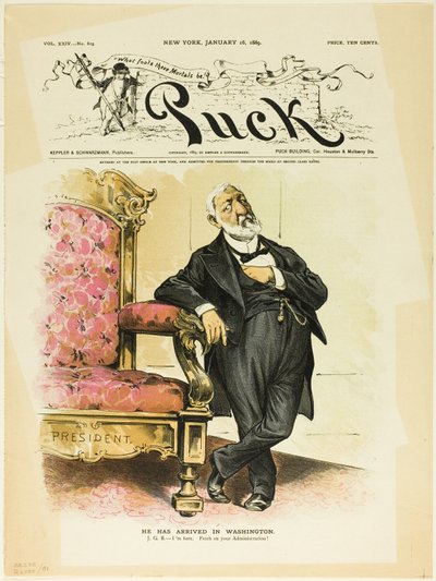 Il est arrivé à Washington, from Puck - Unknown artist