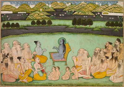 Dieu hindou Krishna parlant aux anciens - Unknown artist