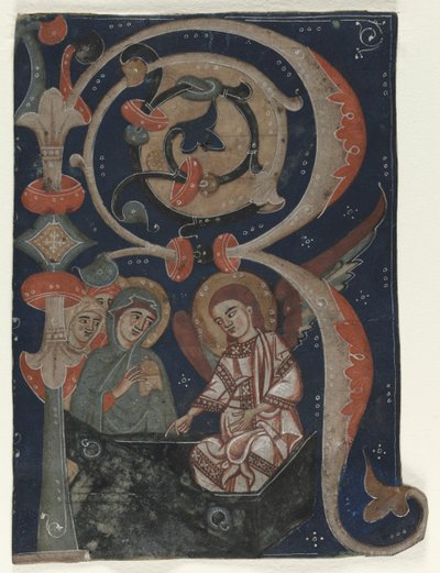 Initiale historiée (R) excisée d