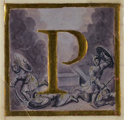 Initiale "P" historiée avec Résurrection d