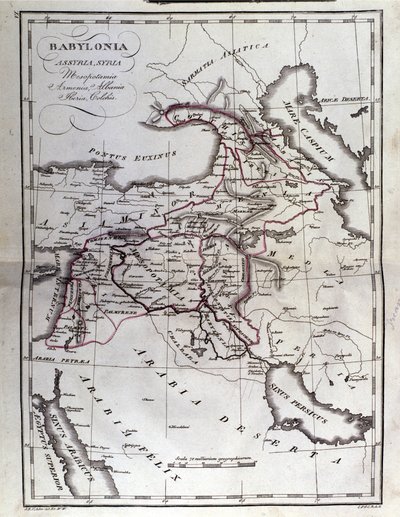 Atlas historique de la Mésopotamie. Babylone, Syrie et Assyrie. Fin du XVIIIe siècle - Unknown artist