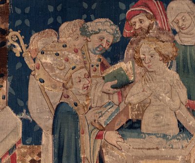 Histoire de Saint Piat et Saint Éleuthère, Scène 13 : Baptême de Blanda (détail) - Unknown artist