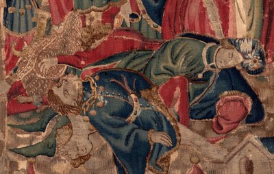Histoire de Saint Piat et Saint Éleuthère, Scène 14 : La peste ravage la ville de Tournai (détail) - Unknown artist