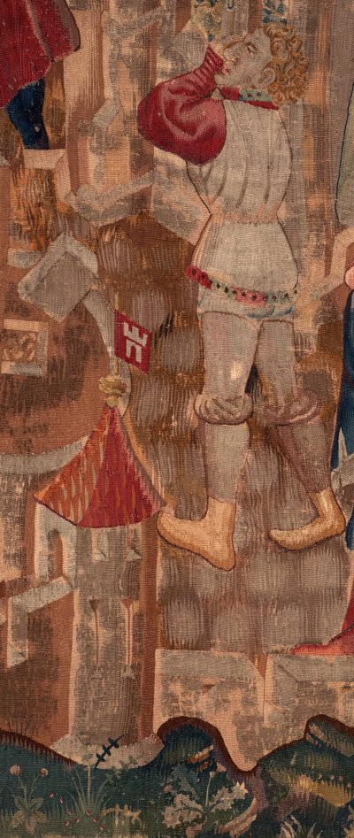 Histoire de Saint Piat et Saint Eleuthère, Scène 6 (détail). Un homme. - Unknown artist
