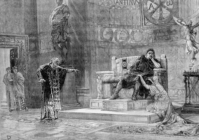 Hélène demande à Constantin le sacrifice de Fausta - Unknown artist