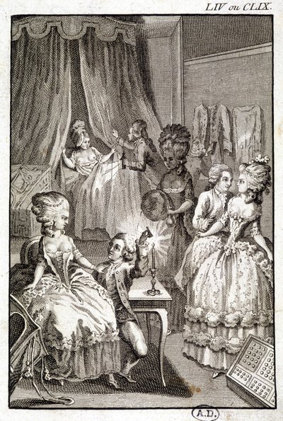 Maison close - gravure - Unknown artist