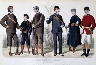 Tenues de chasse, « Le Journal des tailors » - Unknown artist