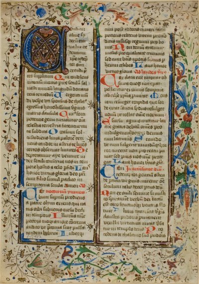 Initiale "A" illuminée d