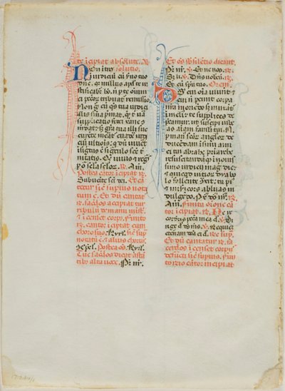 Feuille de manuscrit enluminée - Unknown artist