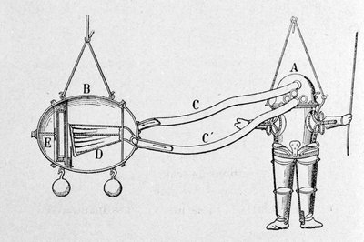 En 1772, le Français S. Freminet a projeté un costume, appelé la machine hydrostatique - Unknown artist