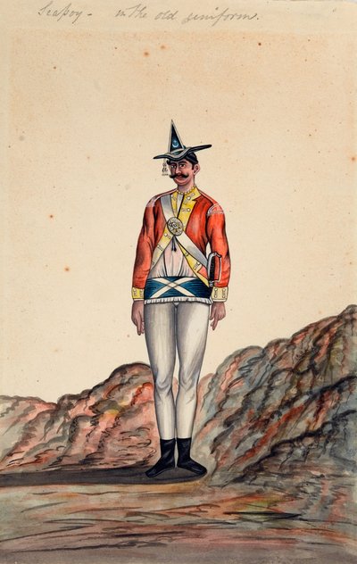 Officier indien, armée du Bengale, c.1805 - Unknown artist