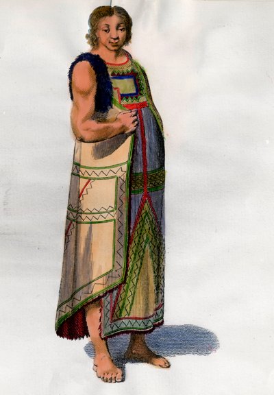 Costume indien de Montevideo en Uruguay. Lithographie de la fin du 18ème siècle. Paris, arts décoratifs - Unknown artist