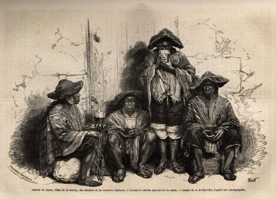 Indiens de Cuzco (Pérou) buvant de la chicha - Unknown artist