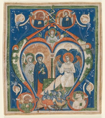 Initiale A [ngelus Domini descendit] d