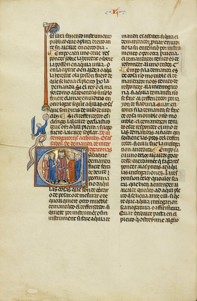Initial C : Deux avocats et leurs clients devant un juge - Unknown artist
