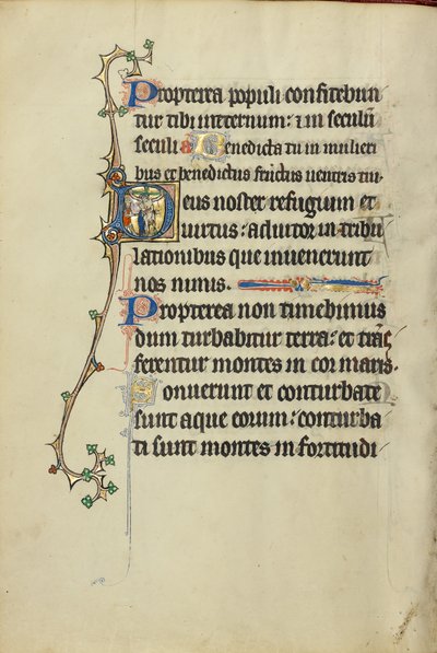 Initiale D : Un homme embrassant le Christ sur la croix - Unknown artist